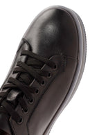 Men's Black Lace-up Leather Sneaker | Derimod