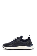 Men's Navy Blue Lace-Up Leather Sneaker | Derimod