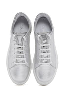 Kadın Gümüş Deri Sneaker | Derimod