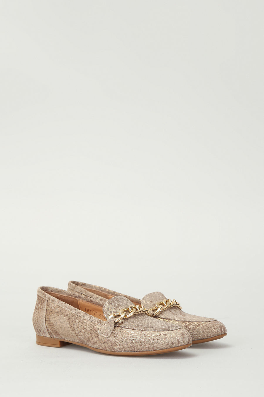 Women's Leather Ballerinas with Chain