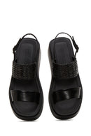 Women's Black Thick Soled Sandals | Derimod