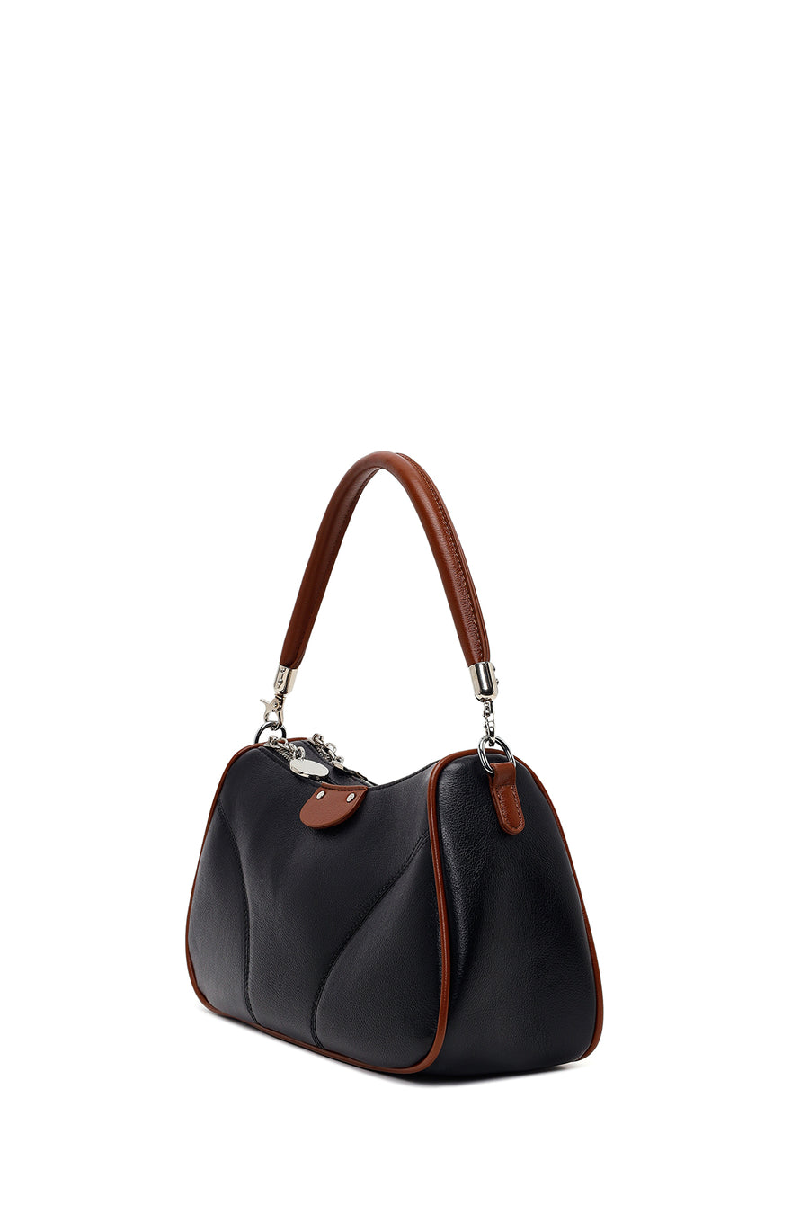 Woman Black Casual Shoulder Bag with Long Strap