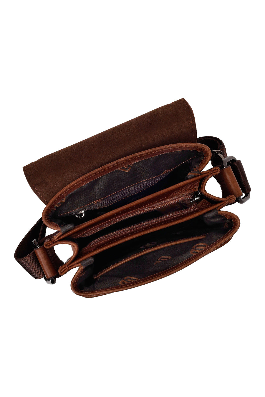 Male Brown Leather Messenger Bag