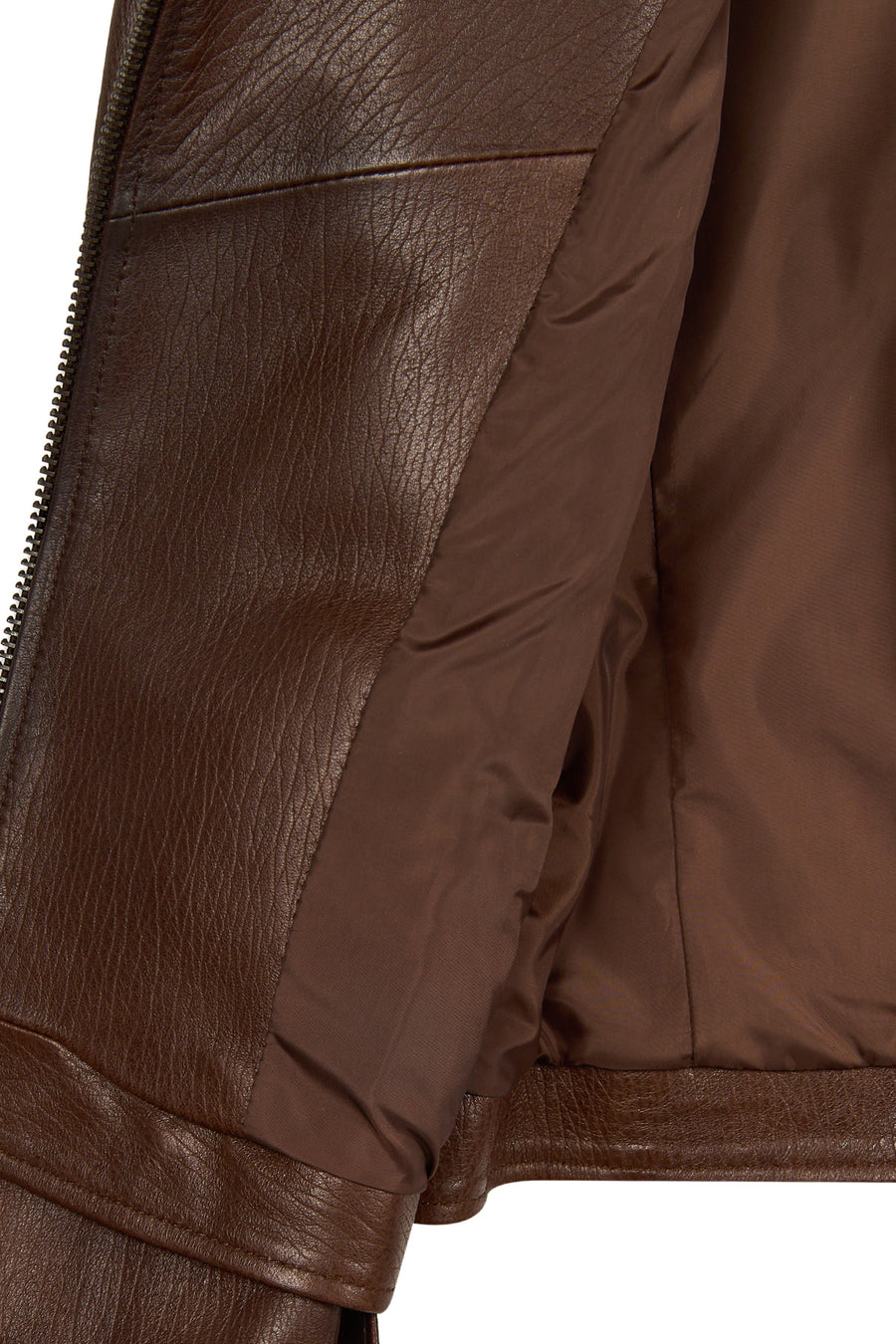 Melody Woman Brown Short Leather Jacket