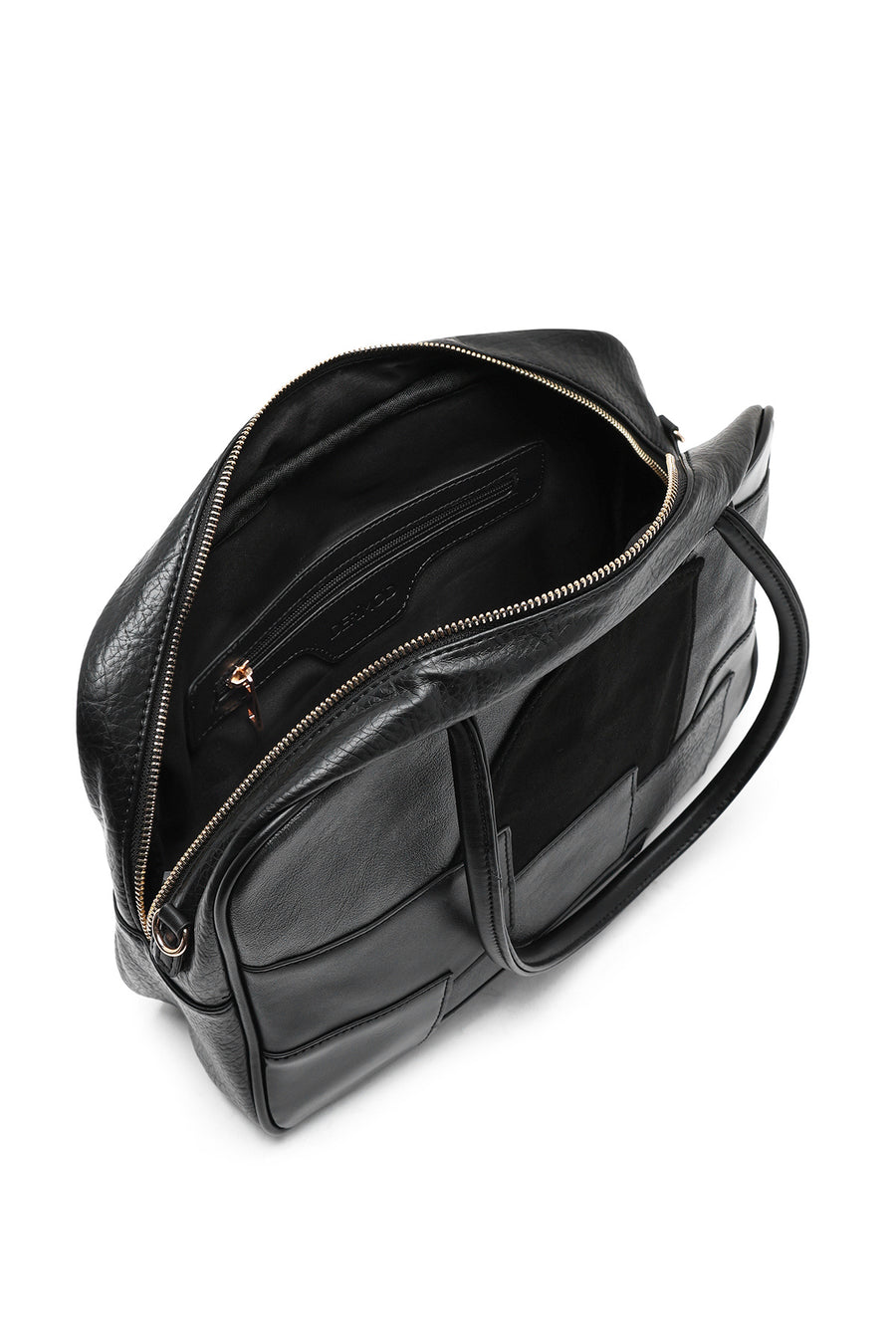 Women's Black Long Strap Patterned Shoulder Bag
