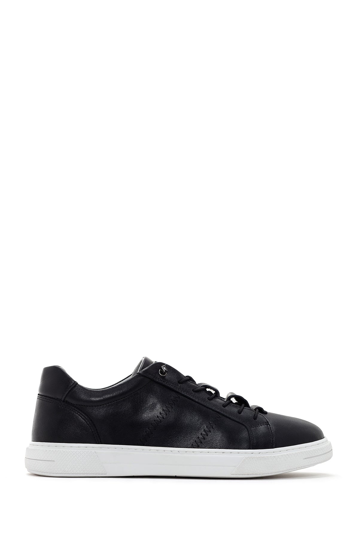 Men's Black Lace-up Leather Sneaker 24SFD674918 | Derimod