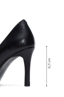 Women's Black Thin Heeled Leather Stiletto | Derimod