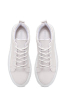 Kadın Beyaz Bağcıklı Kalın Tabanlı Sneaker | Derimod