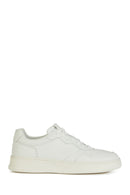 Geox Men's White Arvier Lace-Up Leather Sneaker | Derimod