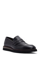 Men's Black Leather Casual Loafer | Derimod