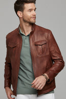 Benjamin Men's Leather Jacket | Derimod