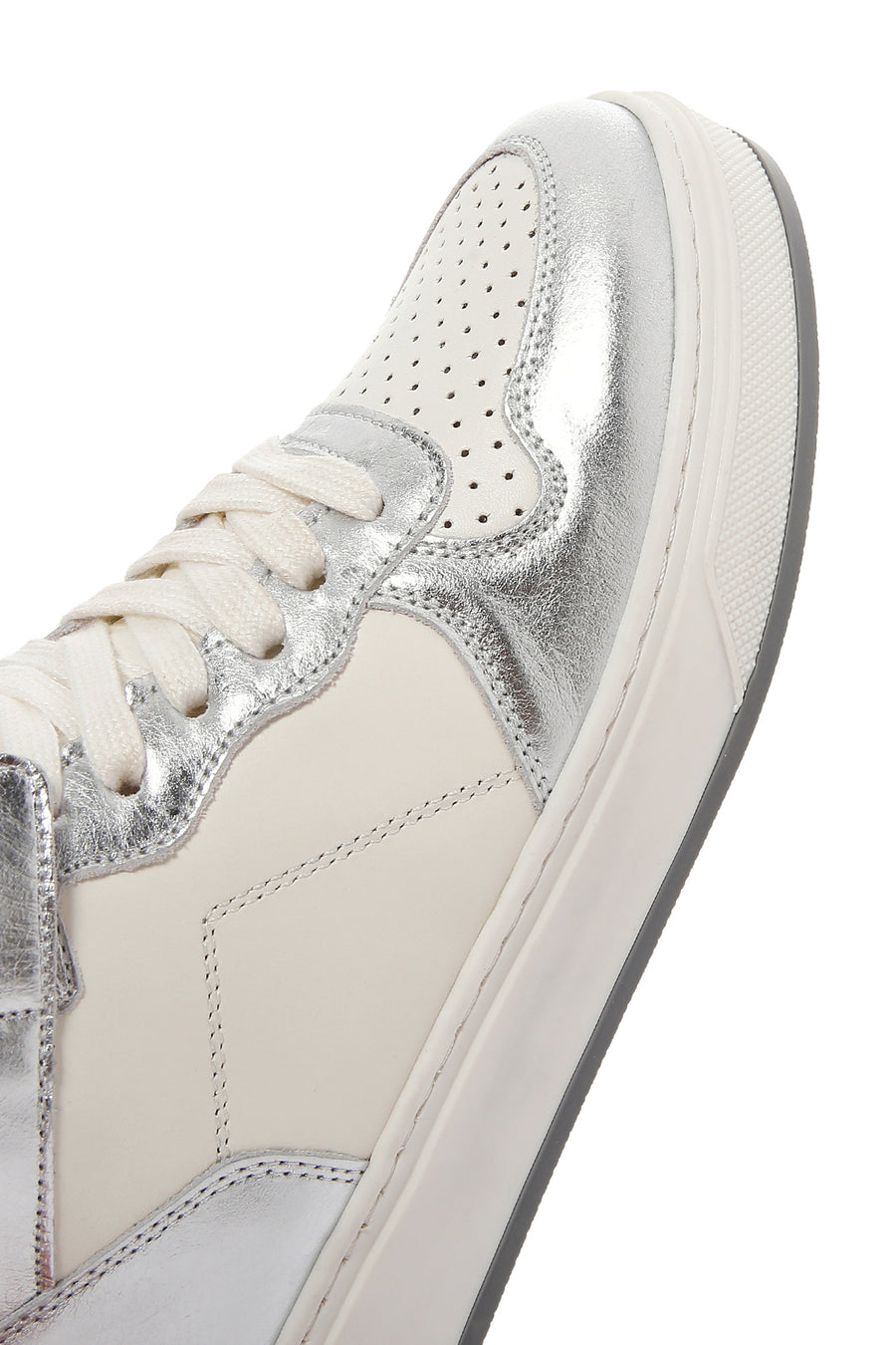 Kadın Gümüş Deri Bilekli Sneaker