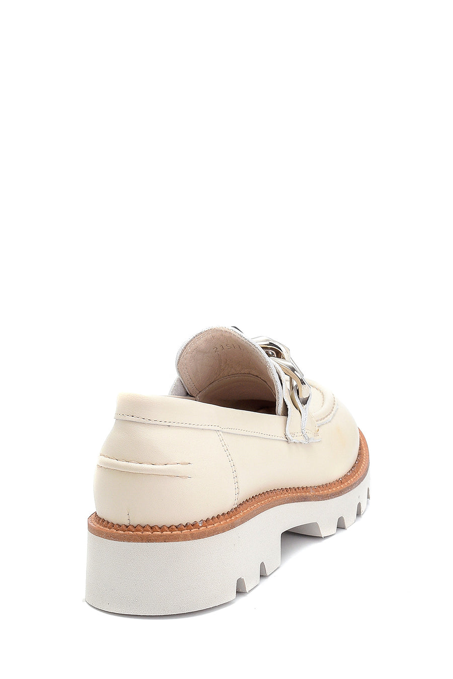 Kadın Deri Zincir Detaylı Loafer