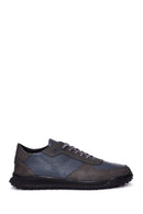 Men's Gray Leather Sneaker | Derimod