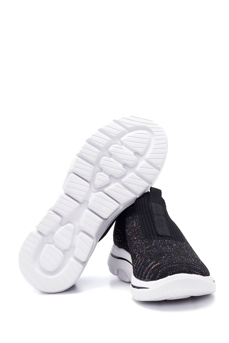 Kadın Siyah Desenli Kumaş Sneaker