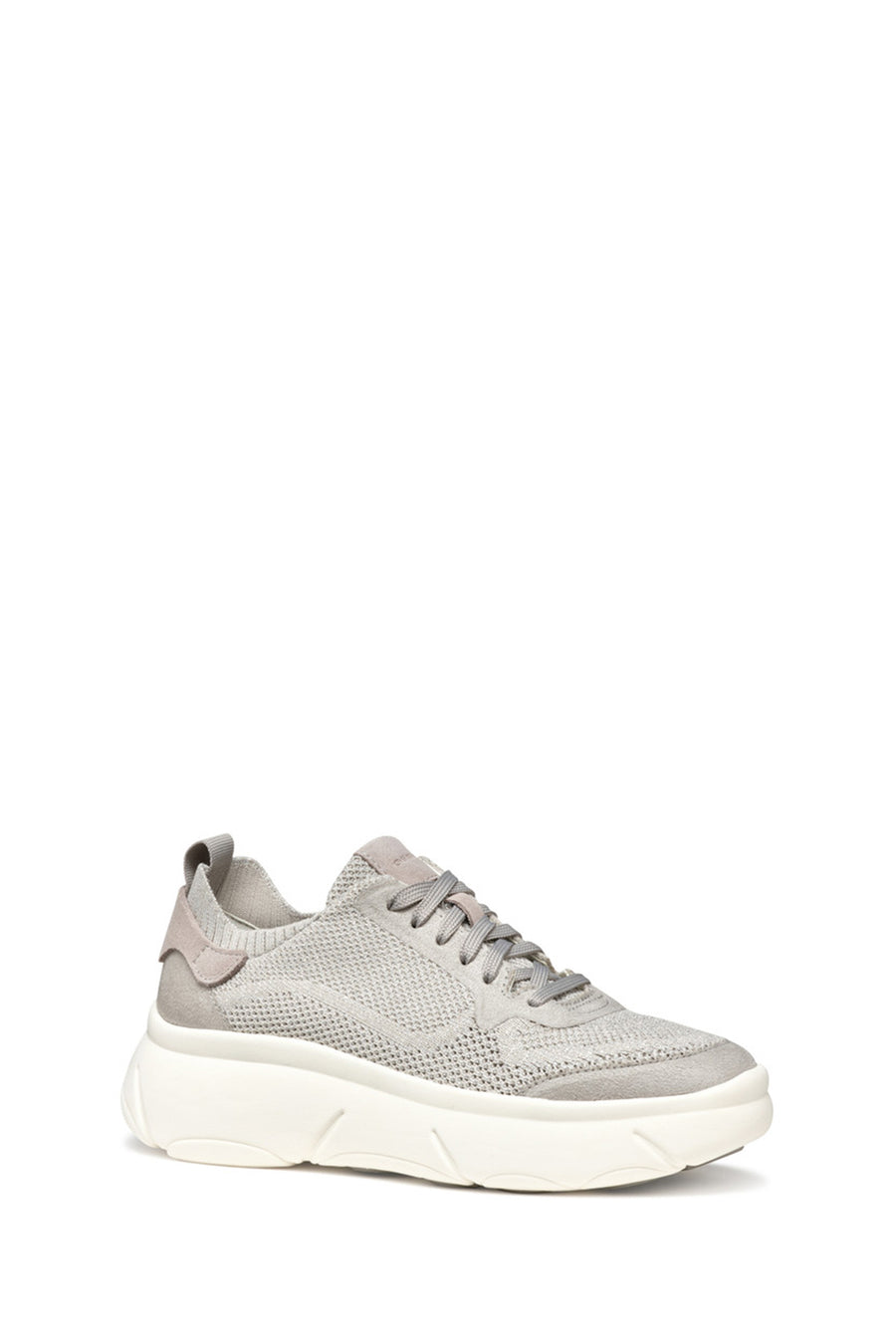 Geox Women's Grey D Nebula 2.0 XA - Knit.Tex + Water Laced Fabric Sneaker