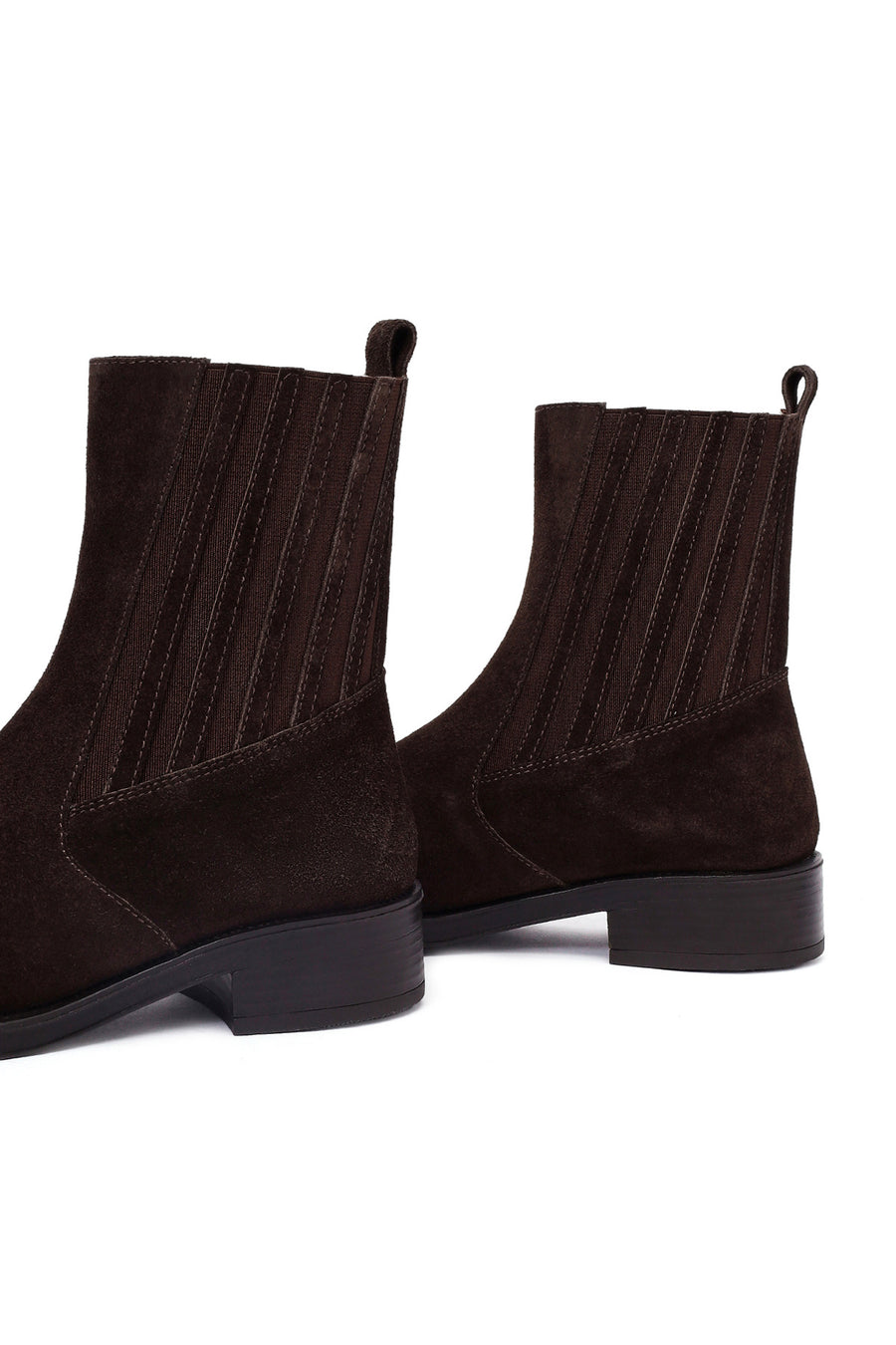 Woman Brown Suede Chelsea Boots
