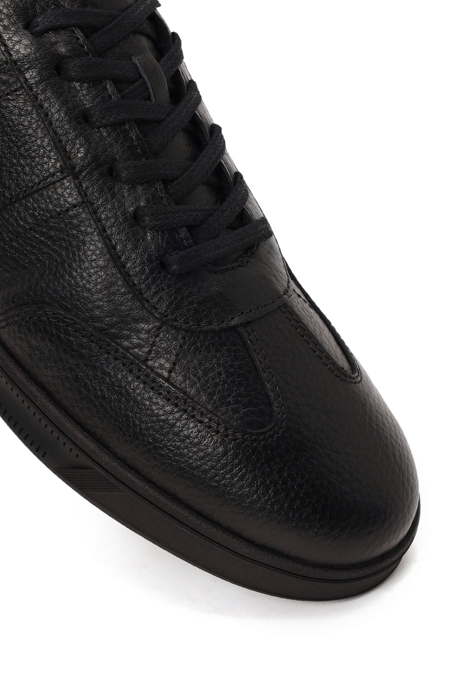 Male Black Lace-up Leather Sneaker