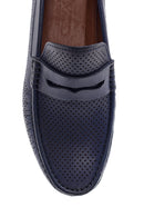 Erkek Deri Delikli Casual Loafer | Derimod