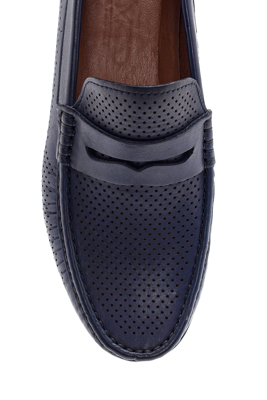 Erkek Deri Delikli Casual Loafer