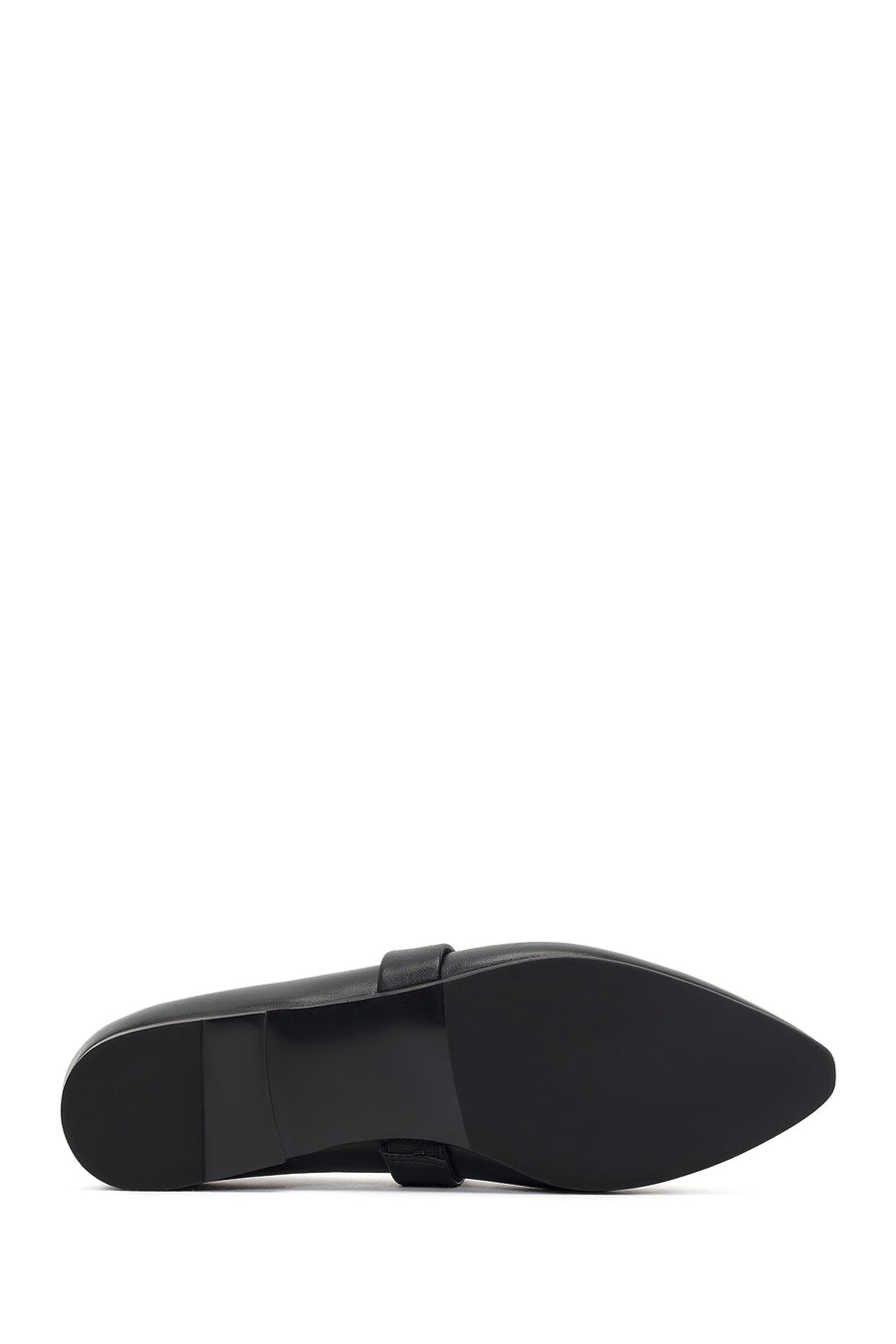 Women's Black Stone Leather Ballerinas