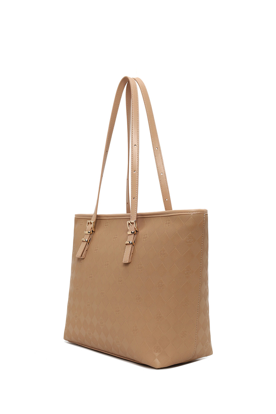 Woman Beige Printed Shoulder Bag