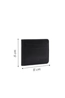 Men's Black Faux Leather Card Holder | Derimod