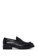 Male Black Leather Casual Loafer | Derimod