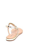 Women's Gold Stone Flat Sandals | Derimod