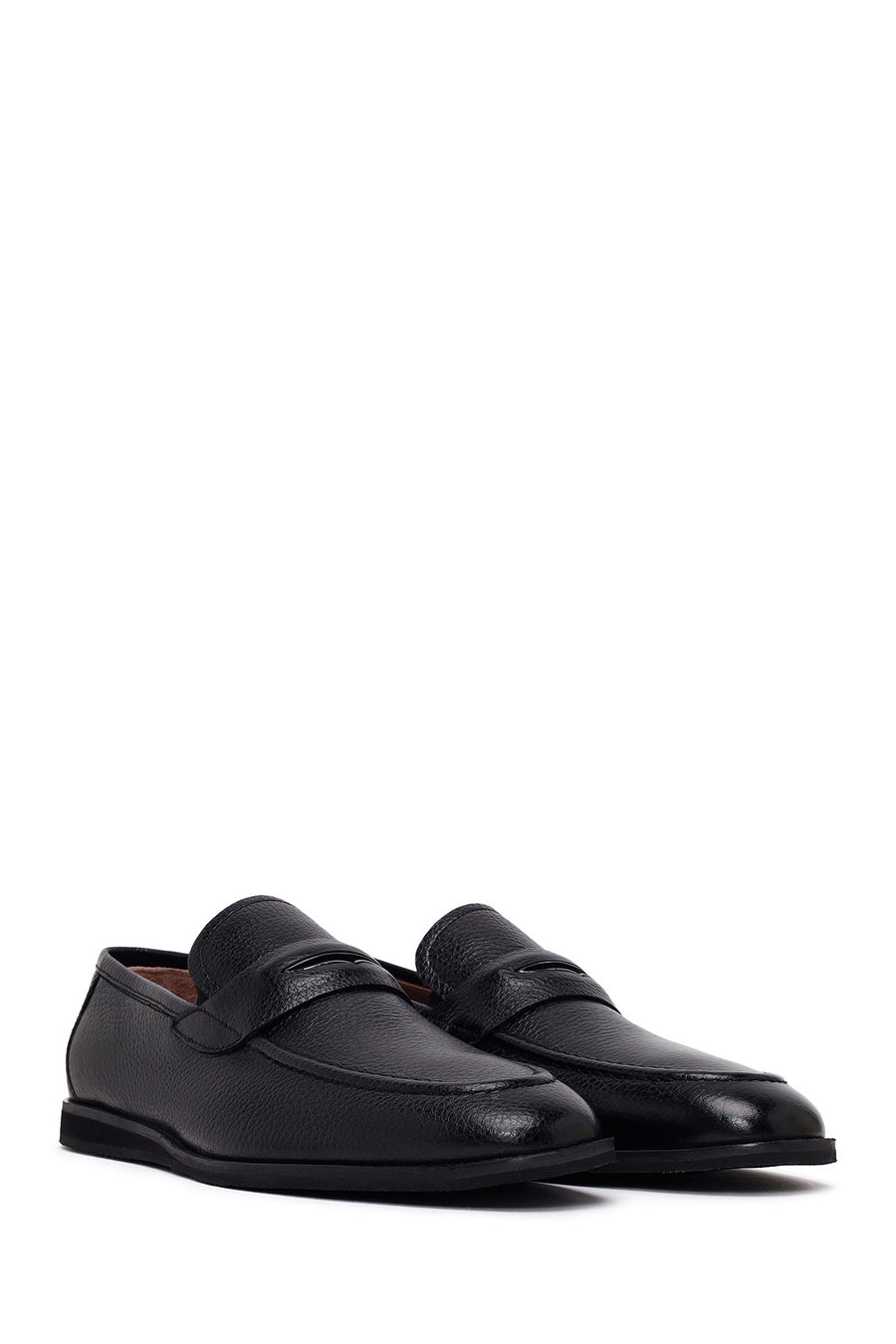 Male Black Leather Classic Loafer