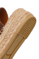 Women's Brown Suede Leather Espadrille Sandals | Derimod