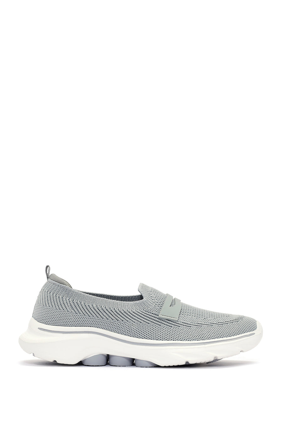 Derimod Zero Women's Grey Fabric Thick Soled Sneaker 25SFE49516F | Derimod