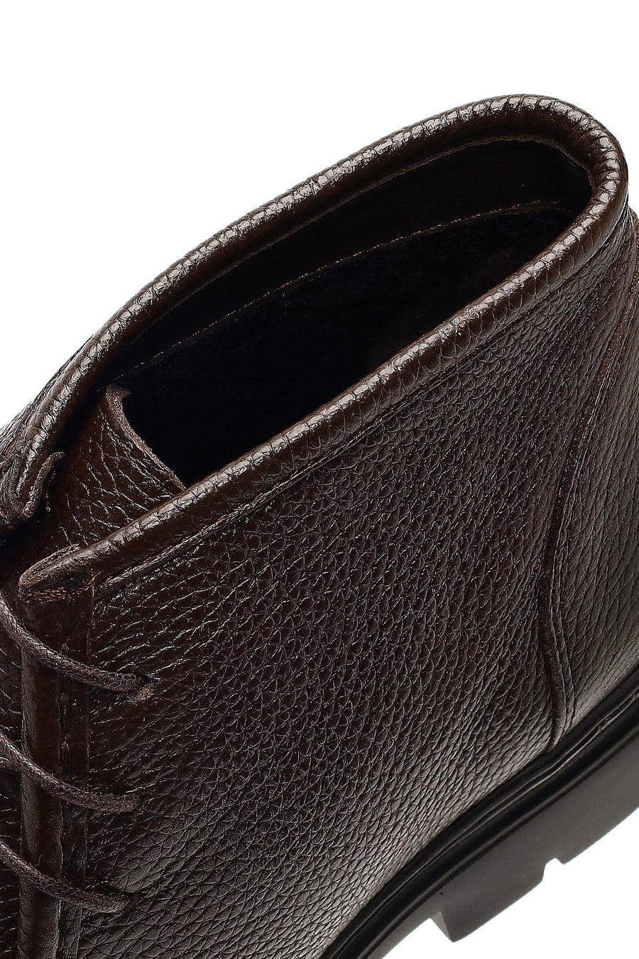 Men's Brown Lace-Up Leather Casual Boot