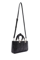 Women's Black Long Strap Quilted Mini Handbag | Derimod