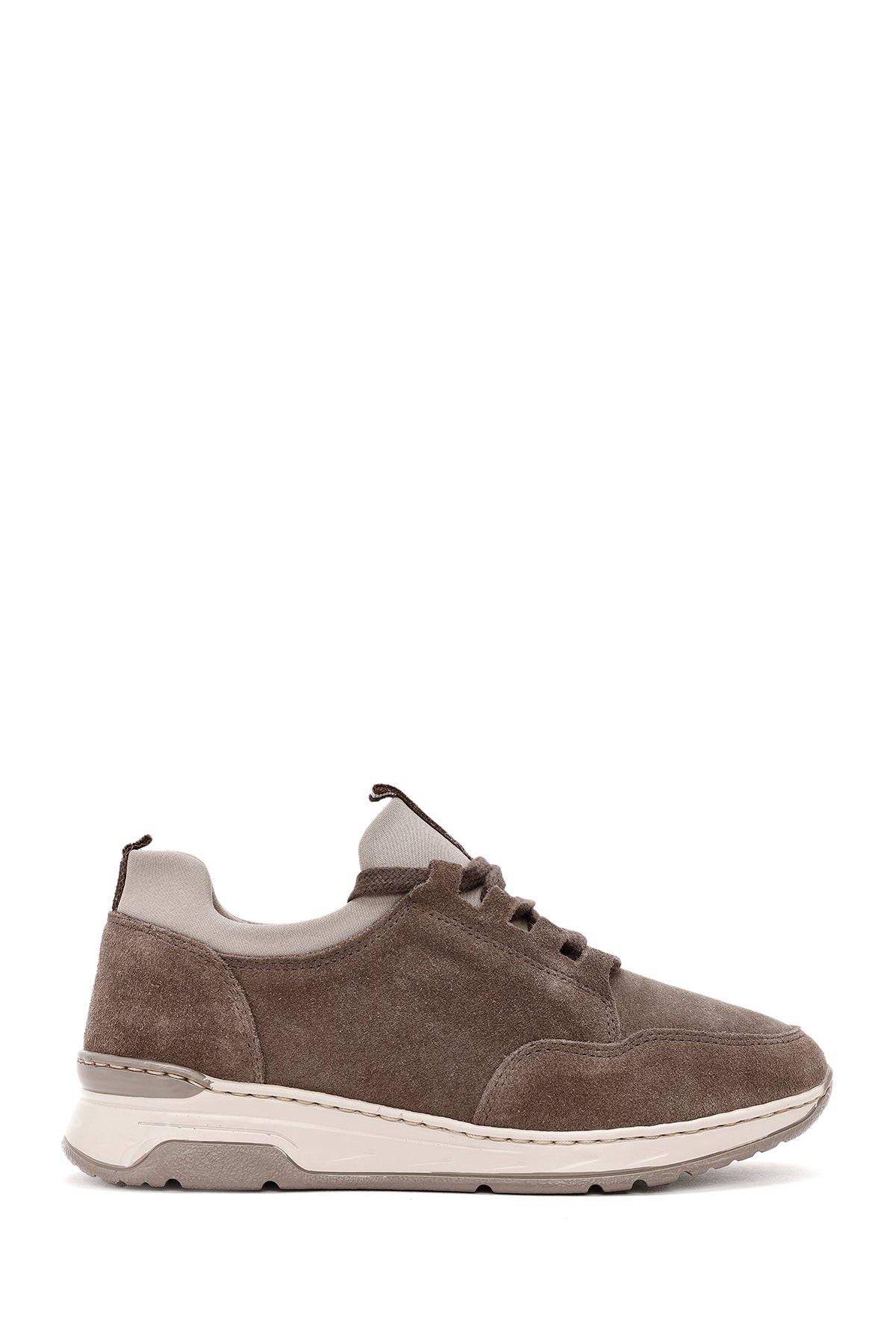 Kadın Vizon Bağcıklı Kalın Tabanlı Süet Deri Sneaker AF460008DS | Derimod