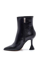 Women's Leather Goblet Heeled Boots | Derimod