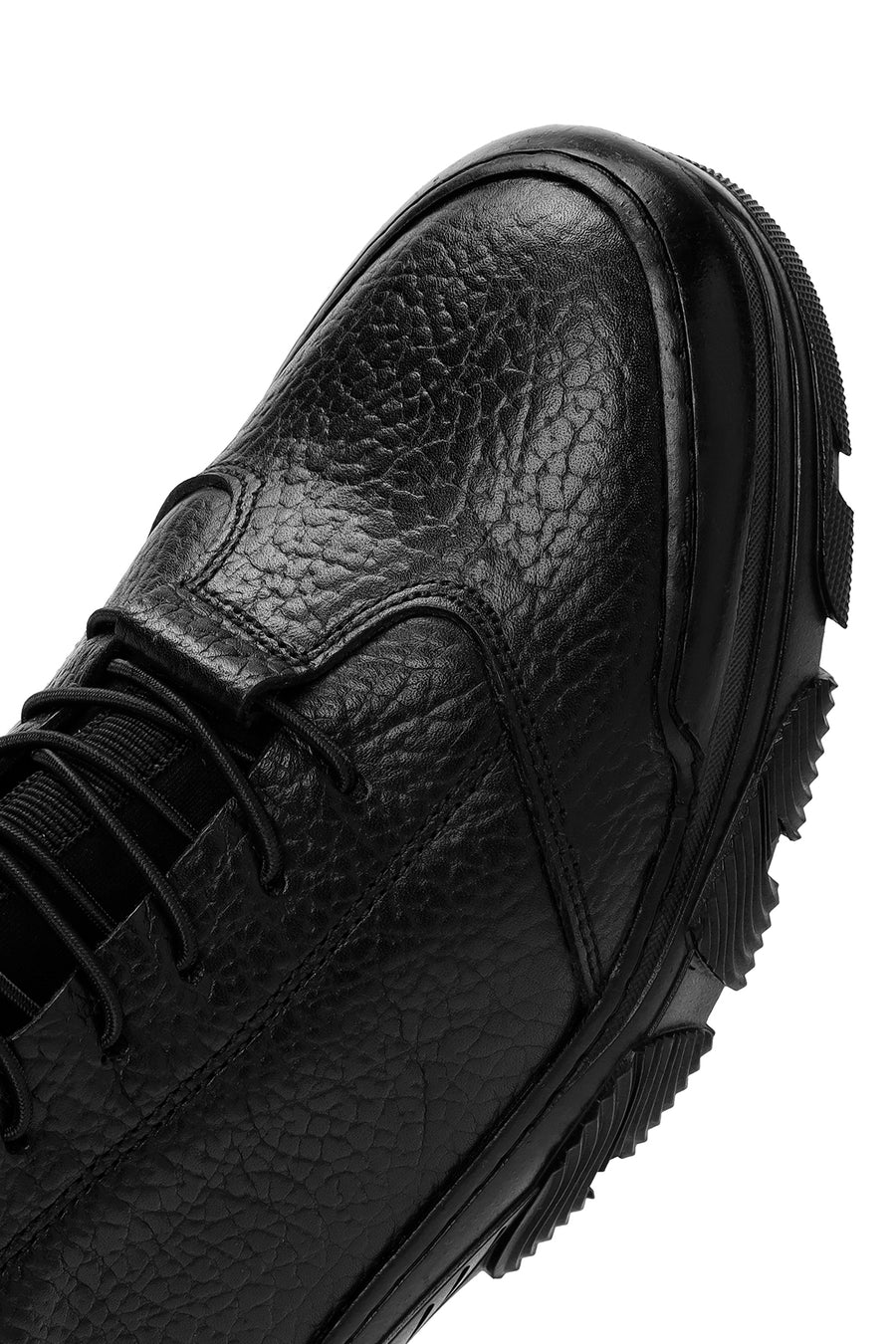 Men's Black Lace-up Leather Casual Shoes