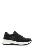 Kadın Siyah Bağcıklı Kalın Tabanlı Deri Sneaker | Derimod