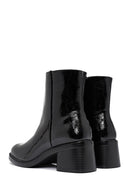 Women's Black Zippered Low Heel Boots | Derimod