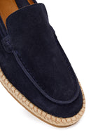 Men's Navy Blue Suede Leather Casual Loafer | Derimod