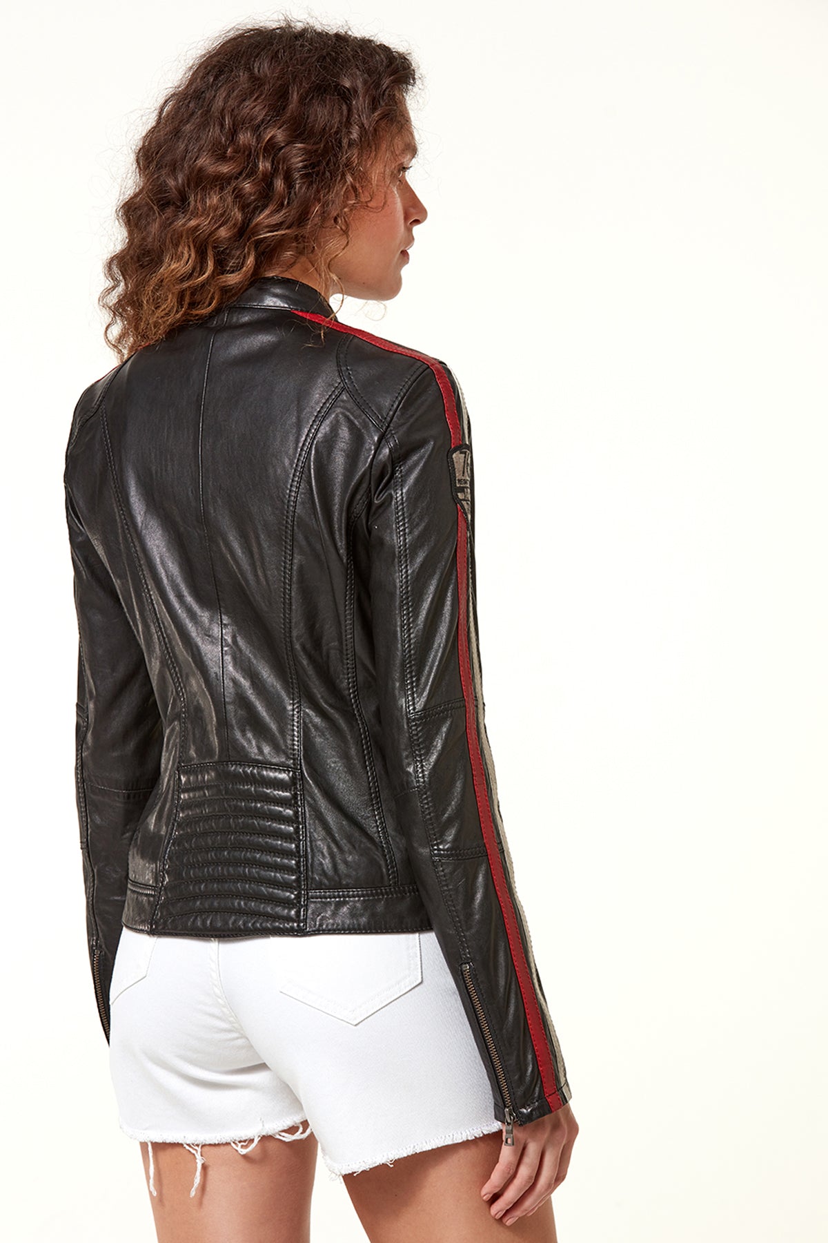Ladyracer Kadın Siyah Biker Deri Ceket