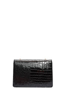 Women's Black Long Strap Crocodile Crossbody Bag | Derimod