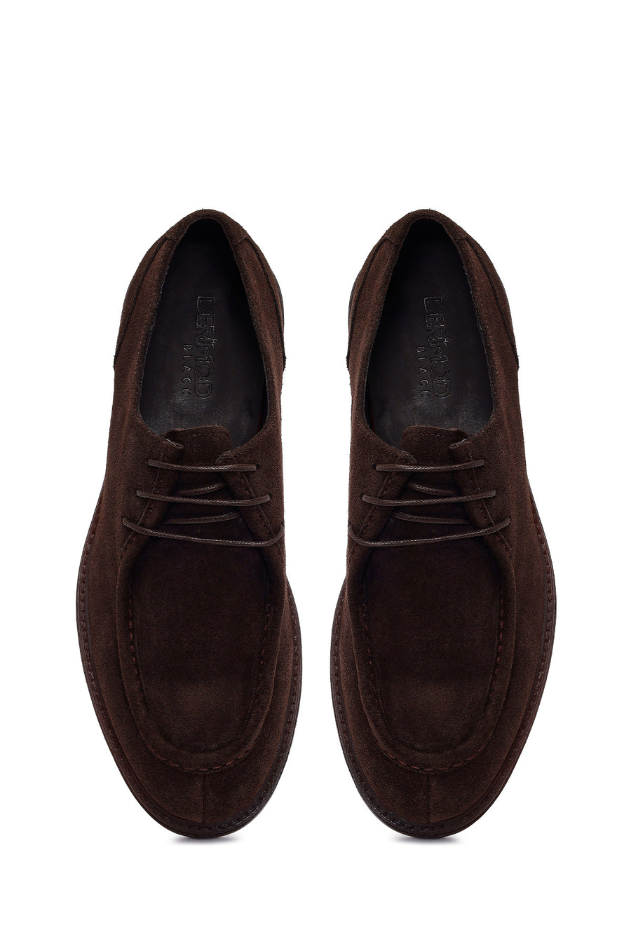 Derimod Black Male Brown Lace-up Suede Casual Shoes