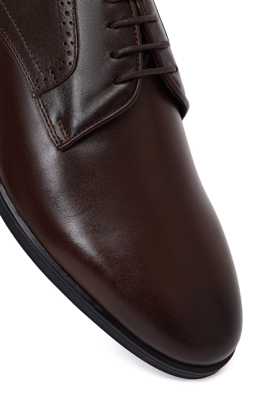 Male Brown Lace-Up Leather Casual Shoes