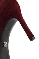 Kadın Bordo İnce Topuklu Süet Deri Stiletto | Derimod