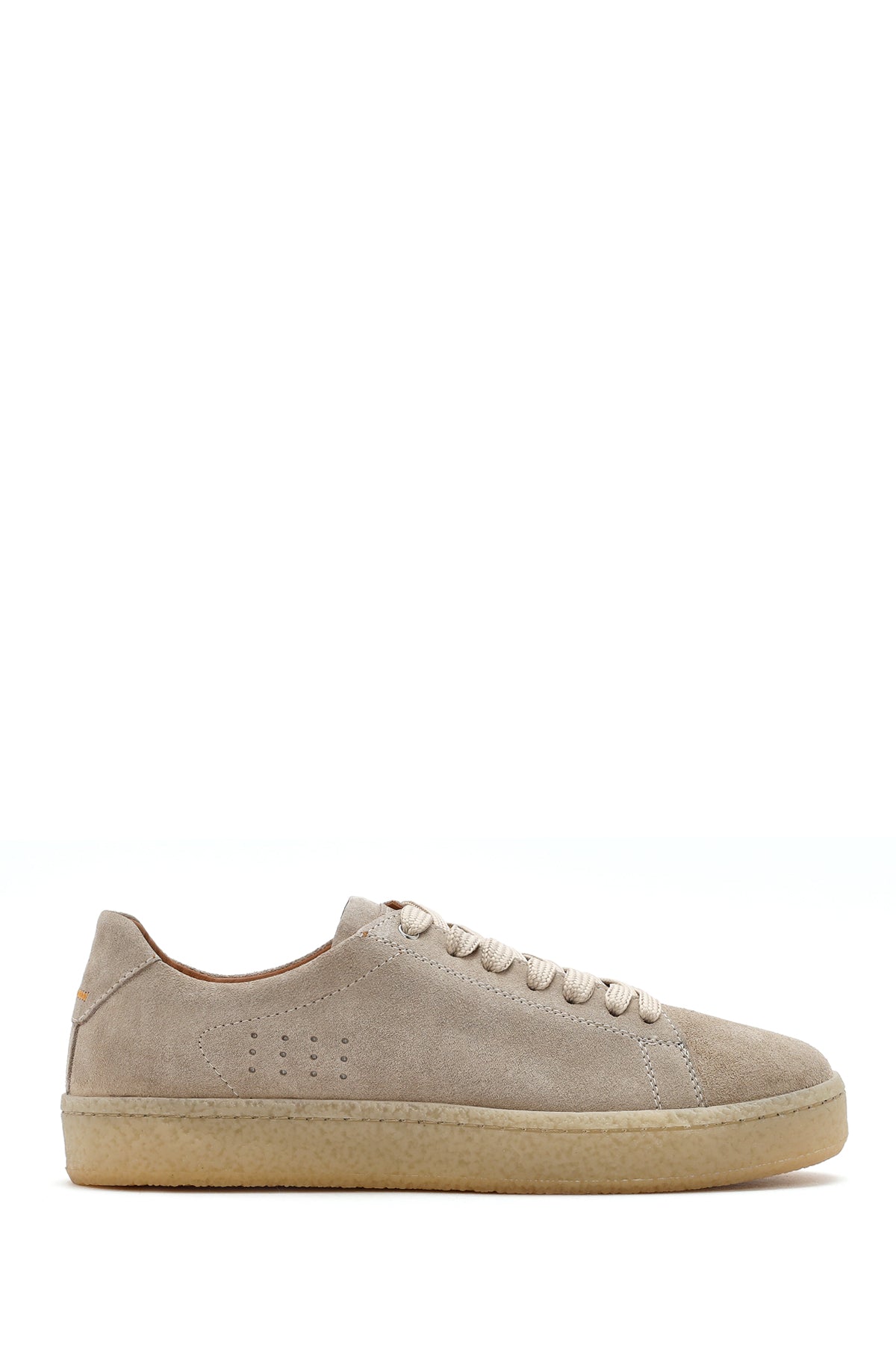 Erkek Bej Bağcıklı Kalın Tabanlı Süet Deri Sneaker 26SFD765010 | Derimod