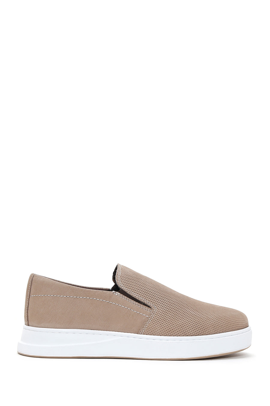 Erkek Vizon Nubuk Deri Baskıl Spor Loafer 23SFD6938V3 | Derimod
