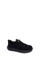 Derimod Zero Male Black Lace-Up Thick-Soled Fabric Sneaker | Derimod