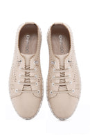 Women's Beige Leather Comfort Shoes | Derimod