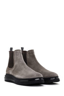 Men's Mink Thick Soled Suede Leather Casual Chelsea Boots | Derimod